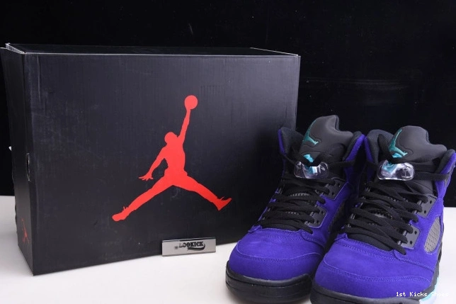 1st Kicks Shoes Air 136027-500 Grape Alternate Retro Jordan 5 0726
